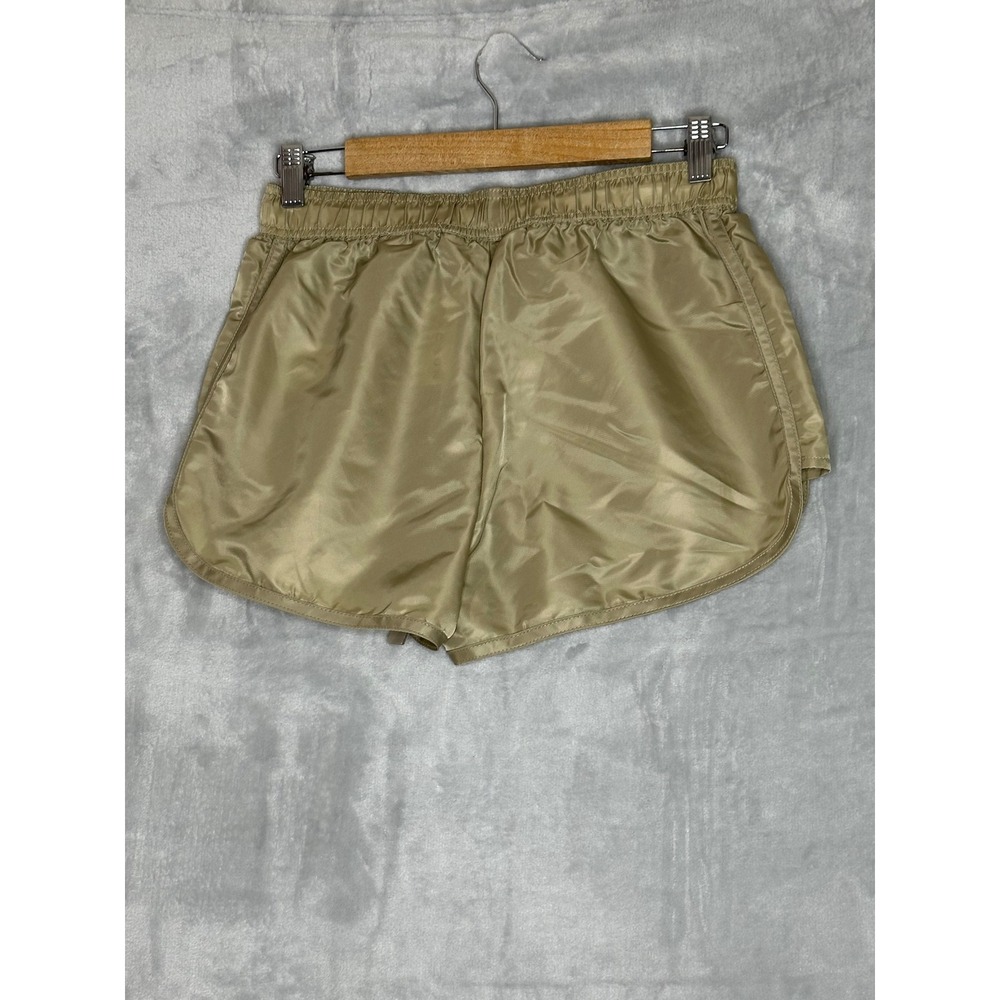 NWT Fear of God Essentials Women Nylon Running Shorts Harvest Tan Logo Medium - Picture 6 of 10